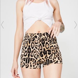 Tripp nyc dolls kill leopard print shorts